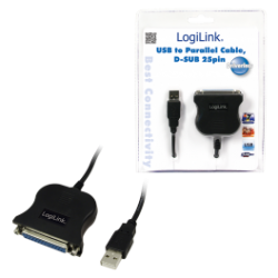 Logilink usb 2.0 to paralell adapter db 25 female usb 2.0