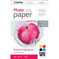 Fotopapir colorway præmie høj blankt 255 g / m², a4, 50 ark (psg255050a4)