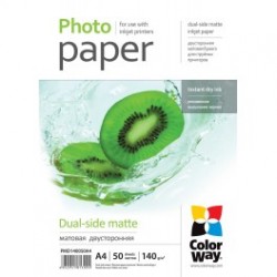 Fotopapir colorway dual-side mat 140 g / m², a4, 50 ark (pmd140050a4)