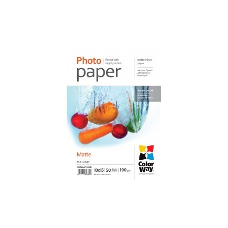 Fotopapir colorway mat 190 g / m², 10х15, 50 ark (pm1900504r)