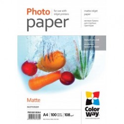 Fotopapir colorway mat 108 g / m², a4, 100 ark (pm108100a4)