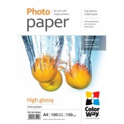 Fotopapir colorway høj blankt 150 g / m², a4, 100 ark (pg150100a4)