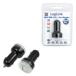 Logilink usb charger 2-port 2100 ma usb cat charger, 2-port, 2100