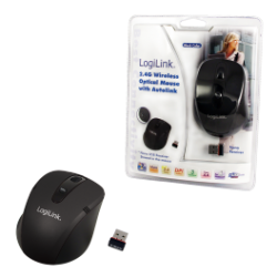 Logilink wireless optical mouse 2,4 ghz, sort
